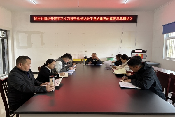 陶莊村黨總支開展《習近平總書記關于黨的建設的重要思想概論》專題學習會