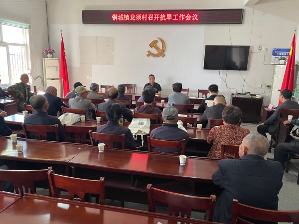 銅城鎮龍須村：銅城鎮龍須村召開抗旱工作會議